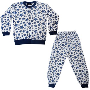 HVÇ CPT001 Çocuk Pijama Takımı Mavi Yıldız