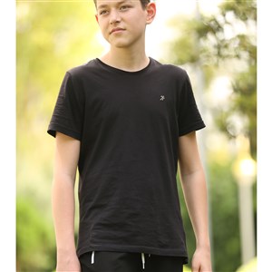 HVÇ H95 O Yaka Çocuk T-Shirt Siyah